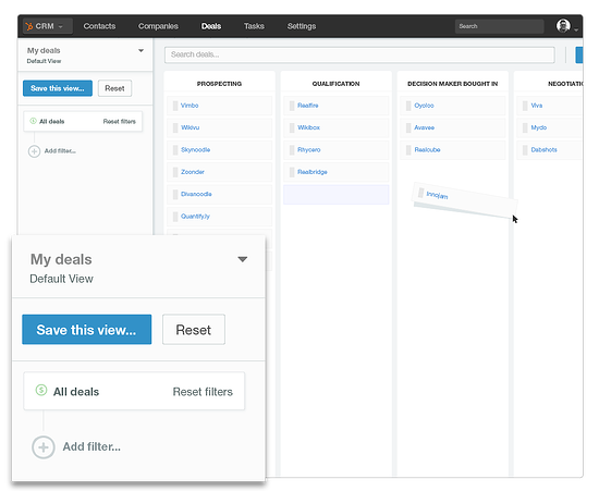 HubSpot CRM Deal View